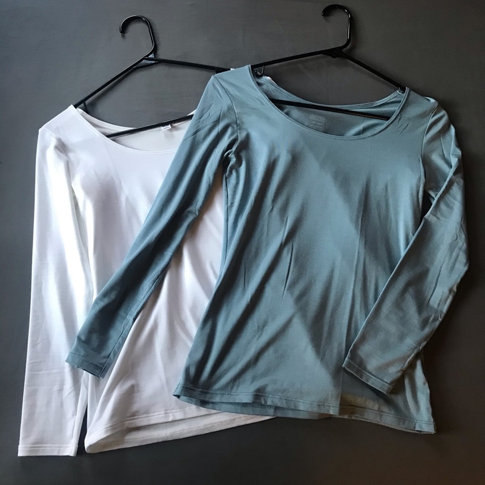 2 Heattech Bundle Scoop Neck Long Sleeve Basics